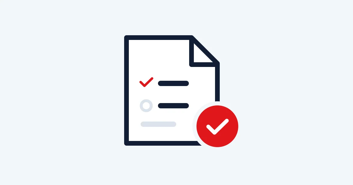 Editorial illustration of a review worksheet with a check mark and an unresolved mark.